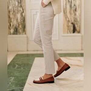 Sezane Clara Trousers in Camel/ Ecru - Size 6 US/38 EU- NWOT